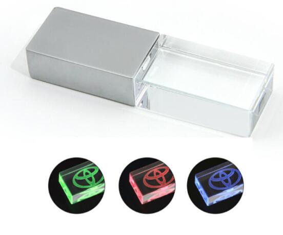 Small Crystal USB Flash Drive Engraving logo