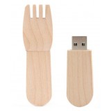 Wooden Fork Shaped USB Flash Drive