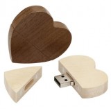 Wooden Heart Shaped USB Flash Drive