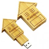 Bamboo Wooden House Shaped USB Flash Drive