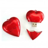 Plastic Red Heart USB Flash Drive